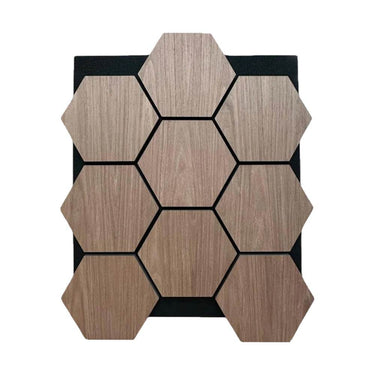 Hexagon Wood Acoustic Wall Panels with Sound Dampening Felt Back - Easy to Install, Real Wood Core - UK Luxury Furniture